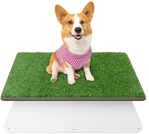 Artificial Grass for Dogs With Reusable Puppy Pad, Dog Toilet Mat Potty Training Pads, Washable Grass Pee Pad (46x71cm)