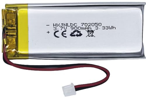 DC 3.7v 900mah 702050 Batterie au Lithium polymère Rechargeable pour DIY 3.7-5v Produits électroniques avec 2 Fils intégrés de Remplacement de la Batterie et de la lumière LED