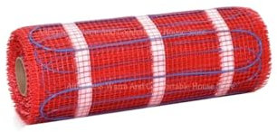AQXYYWEI Kit sistema di riscaldamento elettrico radiante a pavimento a doppio nucleo in fibra di vetro for piastrelle, ceramica, porcellana e pietra(4m2 white or red)