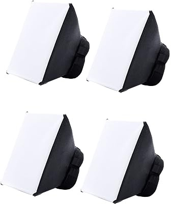 PHENOFICE 4stücke Universelle Softbox Blitzdiffusoren Für DSLR-kameras Tragbar Gleichmäßige Blitzbeleuchtung Kompatibel Mit Gängigen Blitzgeräten