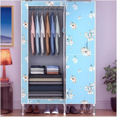 Armadi portatili Armadi guardaroba portatili Armadio per camera da letto Armadio con porta scorrevole Armadio portatile Armadio per riporre i vestiti Organizer 43,3x20x67 pollici Facile da m