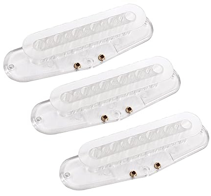 Vaguelly Humbucker Aufnehmerspulen Einfache Montage 3 Stück für Gitarre 50mm Transparente Tonabnehmerspulen aus Kunststoff mit Gitarrenschraubenseite für Gitarrenzubehör
