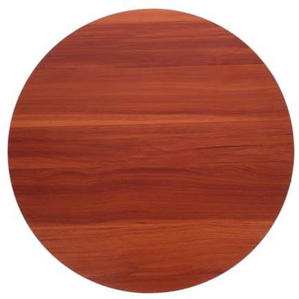 HOMOCONO Solid Wood Round Table Top 40cm Diameter Thick 1.6cm Teak Color Sturdy Wooden Dining Table Surface for Kitchen Restaurant Home Diy