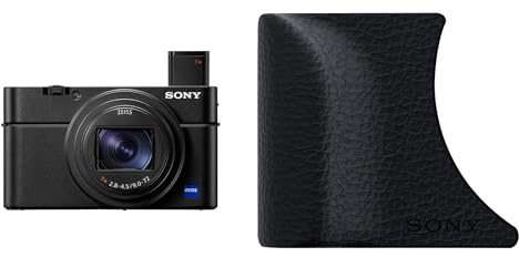 Sony RX100 VII Kompakte Premium-Kamera mit 4k Video, 24-200 mm F2.8-4.5 Zeiss Zoom-Objektiv, 1 Sensor, Autofokus zur Augenverfolgun 4K-Filmaufnahmen und neigbares Display + Sony AG-R2 Griff