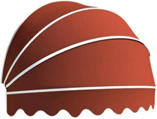 Tenda da sole per esterni con telaio in alluminio in poliestere resistente all'acqua per balcone, negozio, ristorante, caffè, arancione, 105 cm