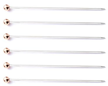 Fitooles 6Pcs Acciaio Inox Stick Pratico Spiedo Ago Riutilizzabile Torta Test Ago Cottura