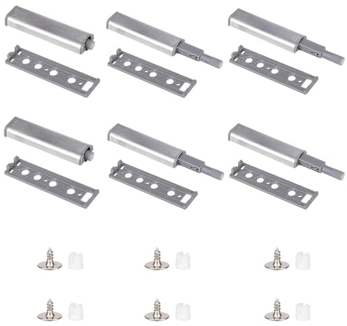 Drucktüröffner Push to Open Türöffner, Schrank Türöffner Schranktür Dämpfer, Magnetisch Softclose Nachrüsten Automatischer Türöffner, Softclose Türdämpfer, für Türen Beschlag Möbel Schubladen, 6pc