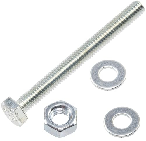 AERZETIX - Kit set di 25 bulloni M4x40 mm a testa esagonale + 50 rondelle M4x8 mm + 25 dadi esagonali M4 per fai-da-te e fissaggi leggeri | in acciaio