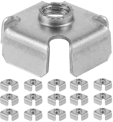 POPETPOP 50 Insertos de Tuercas Cuadradas de Metal para Tubos Cuadrados, Desmontaje Conveniente y Sujeción Segura, Pack de 50 Piezas para Reparaciones | Piezas para Tubing, Hold Seguro y Desmontaje Fácil, Refuerzo Metálico, Uso Práctico en Ensamblaje