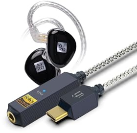 iFi GO Link 2 USB DAC & AIRO Astra Auricolari Bundle - Hi-Res 32bit/384kHz, DSD256, ESS DAC, Amplificatore per cuffie portatile, uscita S-Balanced, driver in titanio, audio senza perdita per telefono