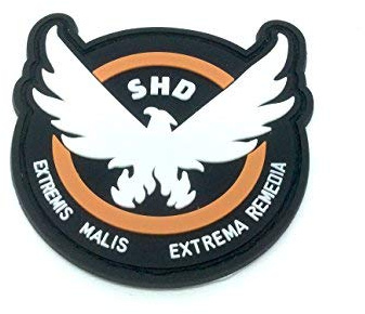 The Division SHD Extremis Malis Extrema Remedia Flügel PVC Airsoft Paintball Klettverschluss-Flecken Kader Patch