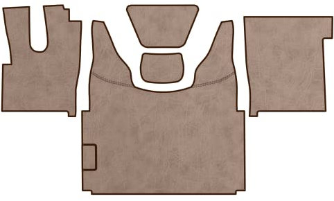 PRESTIGE LINE Tapis de Voiture pour DAF XF 106 de 2013 Boîte Automatique Beige - Tapis de Voiture antidérapants, imperméables et résistants - Confort Optimal et Protection de la Cabine