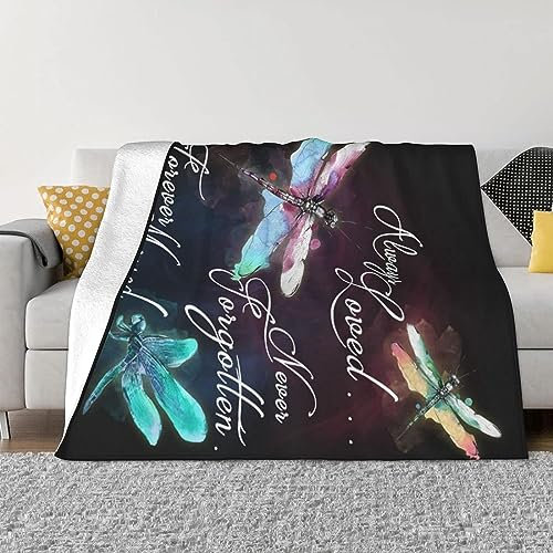 Kuscheldecke 80 x 150 cm 3D Libelle Flanell Fleecedecke, Weich Warm Flauschig Decke Graffiti Wohndecke Decken für Sofadecke Couchdecke kuscheldecken für Kinder Erwachsene, Blanket