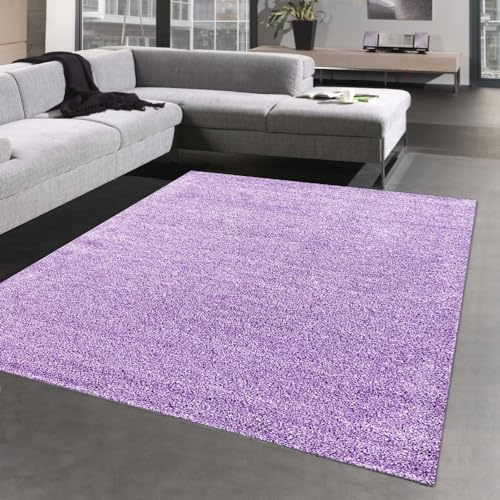 CARPETIA Teppich in Flieder: Luxuriöser Hochflor-Teppich Größe 200 x 290 cm