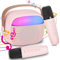 Karaoke 2 Micrófonos Inalambricos Juguetes Niña, Karaoke Infantil Microfono Altavoz Bluetooth para Adultos con LED, Adecuado para Regalos, Fiestas, Cumpleaños