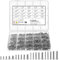 woshilaoDS 1000 Pcs Micro Repair Screws, Tiny Small Screws Set, Pan Head Round Head Mini Machine Screw Kit for Sunglasses Computer Electronic Spectacle, M1.6 M1.7 M2 M2.5 M3