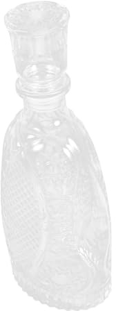 FONDOTIN Decanter in Vetro Trasparente Design Bottiglia Contenitore per Whisky e Vino Decorazione e Ristorante