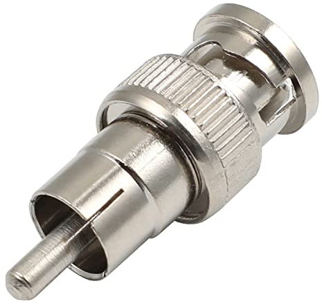 Othmro Connecteur BNC coaxial RF adaptateur BNC mâle vers RCA mâle 1 pièce droite 5-1536 argenté