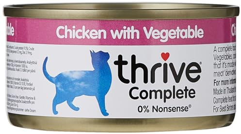 thrive Katze Complete - 100% Katzenvollnahrung Hühnchenbrust mit Gemüse (12-er Pack)