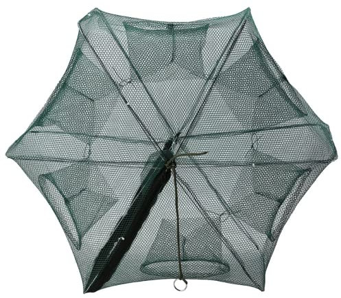 Biuzi Fishing Pot, 1 Stück 6/12 Löcher Automatisches Fischernetz Käfig für Garnelen Nylon Faltbar Krabbe Fisch Trap Cast(6 Löcher)