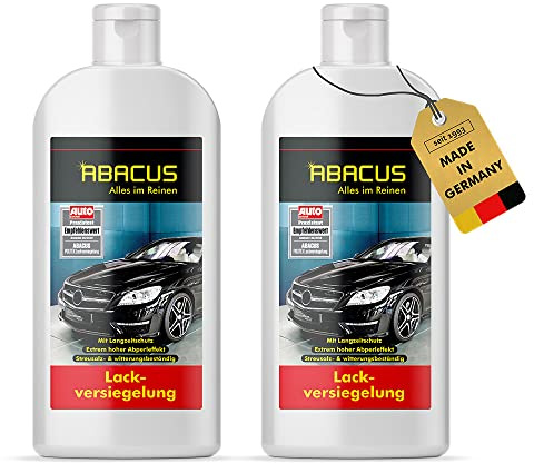 ABACUS Sigillante per vernice con cera di carnauba e cera di Montan e effetto loto, 2 x 500 ml (7744.2) – Sigillante per vernice auto