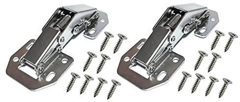 Cerniera per Ante senza Foro Incasso. Automatica a Scatto in Apertura e Chiusura, Angolo di Apertura fino a 90°. (2, 105 x 44 x 25 mm)