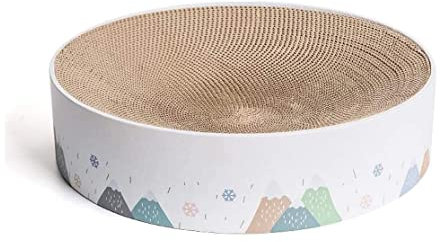 Kratzpappe Katzen Kratzbrett Katzen Kratzmatte Round Cat Scratcher Lounge Superior Cat Scratch Cardboard & Construction Kratzunterlage Katzenkratzbrett Katzenkratzer Kratzbretter ( Size : 36*36*10cm )