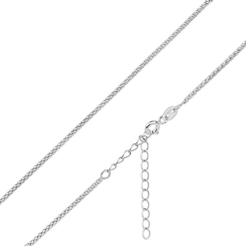 Nagel Jewellery BEssential Popcorn Kette Silber 925 ohne Anhänger 18 K Gold vergoldet - 45 cm + 5 cm Verlängerungskette