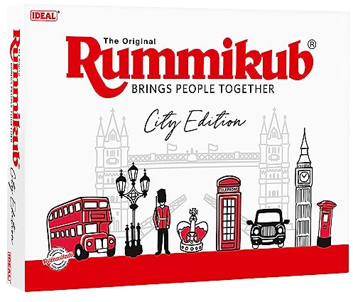 Rummikub IDEAL City Edition: bringt Menschen zusammen | Spiele für Familien | 2-4 Spieler | Alter 8+
