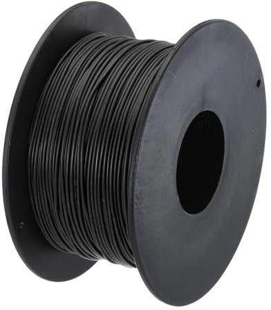 QUARKZMAN 30AWG Kabel Elektrischer Draht 0,05 mm² Verzinntes Kupferkabel 75 Meter, Stromkabel Hohe Temperatur Leitung Erdkabel Litzenkabel Verlängerungskabel für Kfz Kabelkanal, Schwarz