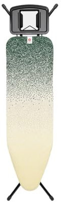 Brabantia - Ironing Board B - With Solid Steam Iron Rest - Adjustable Height - Non-Slip Rubber Feet - 100% Fairtrade Cotton Cover with Foam Layer - Foldable - New Dawn - Size B (124x38 cm)