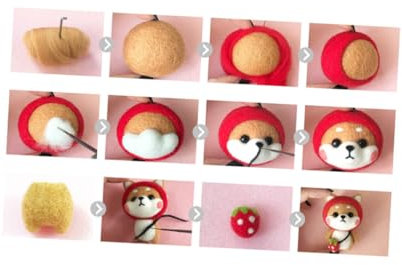 Operitacx 1ensemble Kit Feutrage Laine Accessoires Artisanaux Pour Création Animaux Laine Matériel à Feutrer Pour Noël Pour Initiés Et Amateurs