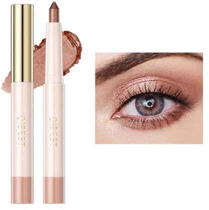 LMDAOO 1Pc Eyeshadow Stick, Eye Brightener Stick, Shimmer Glitter Eyeshadow Stick Highlighter Eye Liner, Eye Shadow Pencils, Waterproof and Long Lasting Eyeshadow Sticks for Eye Makeup (06#)
