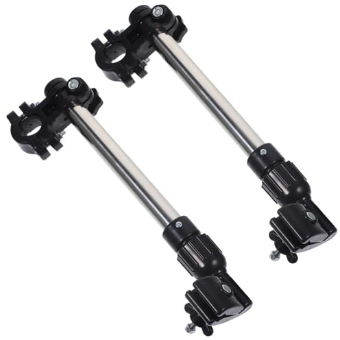 Parliky 2pcs Stainless Steel Umbrella Stand for Bicycle Bike Umbrella Holder Stretchable Mount Pram Buggy for Sun