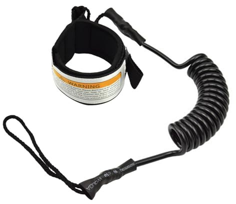 Xujuika Surfboard Leash | Surf Coil Leash | Paddleboard Wrist Leash | Surfboard Leash String | Adjustable TPU Bodyboard Wrist Coil Leash For Standup Paddle Board Shortboard