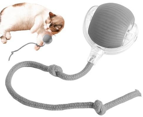 Interaktives Katzenball Spielzeug, Katzenspielzeug Elektrisch, Selbstbewegendes Intelligentes Katzenspielzeug, Automatisch Rollender Ball, Wiederaufladbares, Unregelmäßig Bewegliches Spielzeug