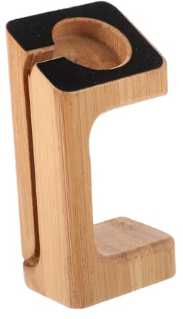 ibasenice Smartwatch Ladehalterung Aus Holz Mit Schwammpolster Kompakter Uhrenständer Für Watch Und Andere Smart Watches Schlafzimmer Büro