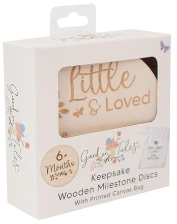 Wooden Milestone Discs with Bag Baby Newborn Keepsake Memories Pictures