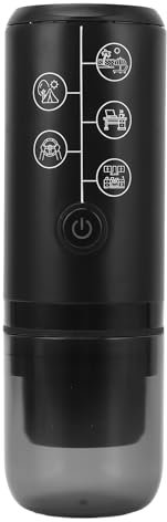 Caffettiera elettrica portatile caffettiera autoriscaldante senza cavo ricaricabile a 17 barre capsula elettrica caffettiera leggera e compatta è facile da trasportare per esterno (BLACK)