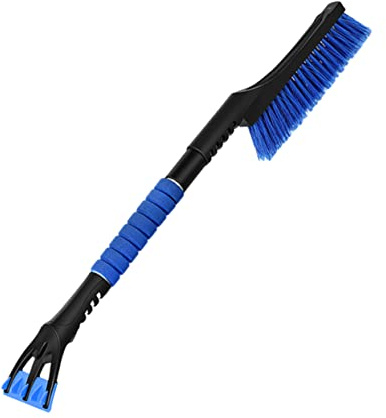 VINTORKY Abnehmbare Multifunktions Schneebürste mit Schaber für Auto, Blau | Teleskop Design, Robustes Abs, Kompakt, für Windschutzscheibe und Fenster, Winterzubehör
