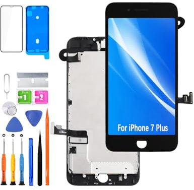 HLYGZX Écran pour iPhone 7 Plus A1784 A1661 Noir | avec Kit de réparation，Affichage HD，Remplacement d'écran