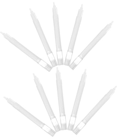 MAGICLULU 10 pièces Lot de Stylos Rechargeables à Tête Inclinée Tube Vide Multifonction pour Marqueurs à Pointe Fine Peinture à Huile et Graffiti Corps Épais pour Confort et Créativité