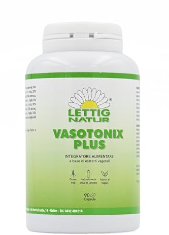 VASOTONIX PLUS - Integratore Alimentare con Estratti Vegetali, 90 Capsule Vegetali,