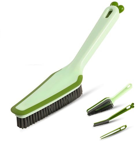 cleaning brush,scrubbing brush,bathroom cleaning brush | 4-in-1 cleaning brushes with Tweezers , Multifunctional Grout Crevice Brush for Shower, Sink, Corners, Kitchen, Window Tracks
