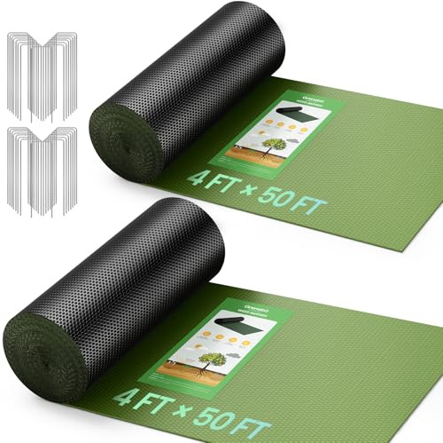 Grenebo Unkrautvlies, 1,2 m x 30 m, strapazierfähiges Vlies, atmungsaktiv und wasserdurchlässig, franst Nicht aus und lässt Sich leicht zuschneiden und verlegen