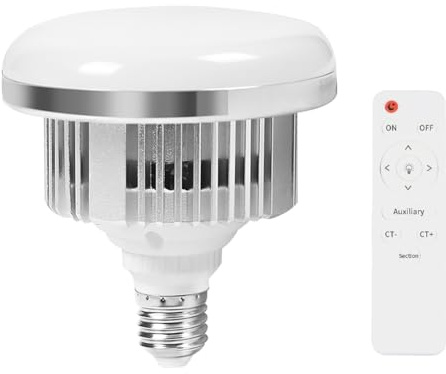 Agmoctz Bombillas LED para Iluminación Fotográfica de 85 W, Base E27, Lámpara con Control Remoto, Luz Diurna Regulable para Softbox de Estudio Fotográfico.