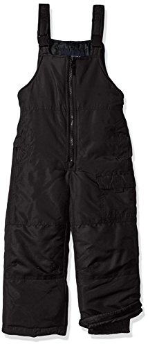 London Fog Boys' Classic Heavyweight Snow Bib Ski Pant Snowsuit, Black Night, 7