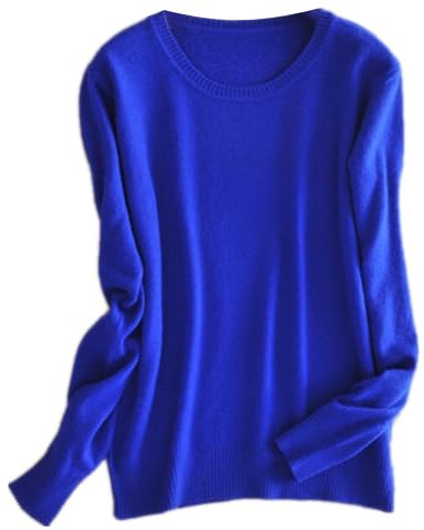 MMYOMI Ladies Crewneck Knitted Jumper Sweater Casual Long Sleeve Pullover Lightweight Classic Blouse Tops