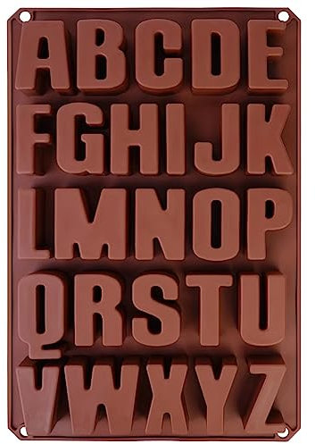 Seifenprofis Buchstaben Groß XXXL Silikonform(6,5cm Buchstabenn) Extra Stabil, Gießform, A-Z Alphabet, Beton, Backform, Schokoladenform, Seife, Wachs 41 * 27 * 3CM