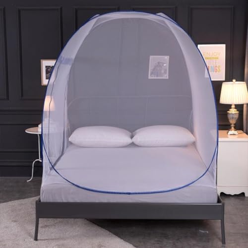 APANA Moskitonetz Bettzelt 180x200x150 cm – Pop-Up Mückenzelt 2 Personen, selbststehend mit Reißverschluss & Fiberglasgestänge – Faltbarer Insektenschutz für Camping, Reise & Zuhause